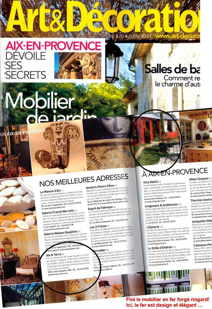 Présent dans le magazine Art & Déco