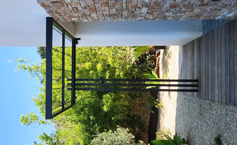 auvent entrée tube 80x40, 2000x1200 ht 3000 thermo